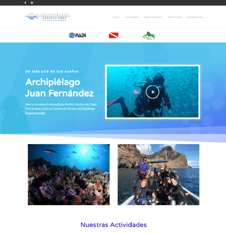 archipielago expediciones website WEBuilder Web Site