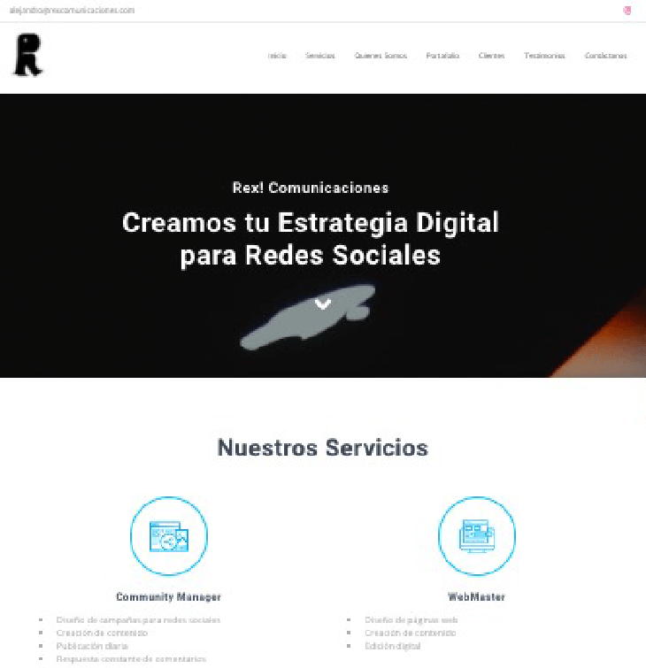 rex comunicaciones website WEBuilder Web Site